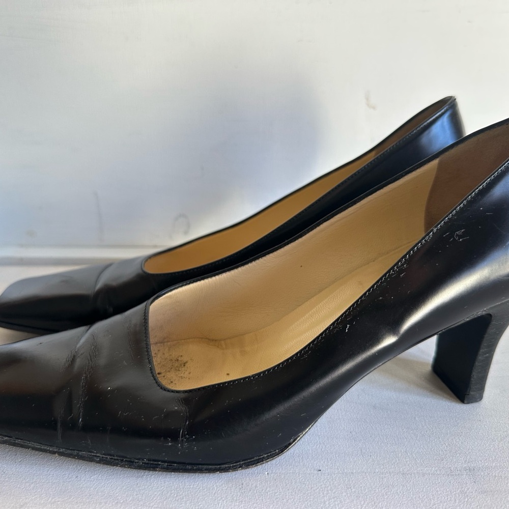 Prada Classic Black Leather Heels